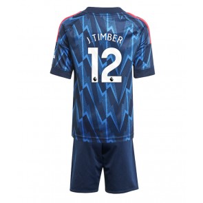 Arsenal Jurrien Timber #12 Replika Babytøj Udebanesæt Børn 2025-26 Kortærmet (+ Korte bukser)